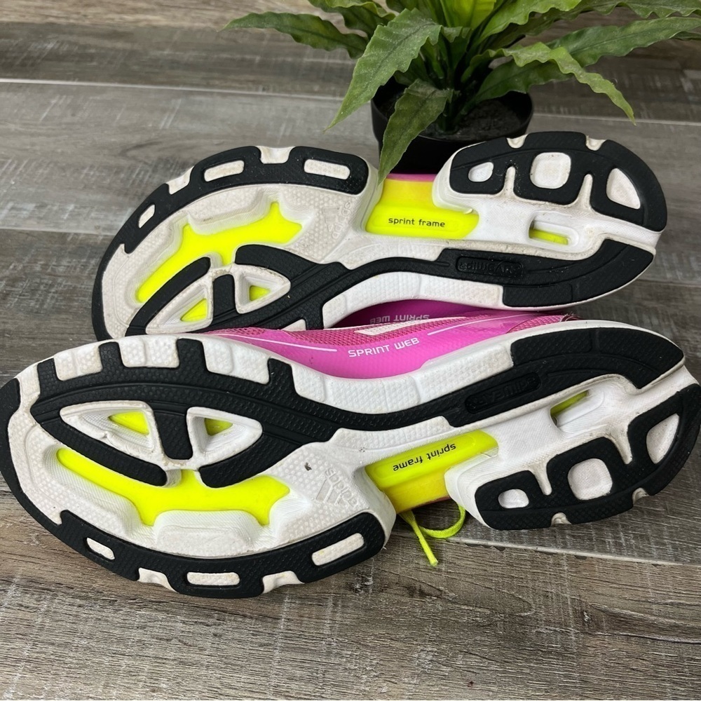 ADIDAS Adizero Pink White Feather Sprint Frame Size 8.5 - Picture 15 of 16